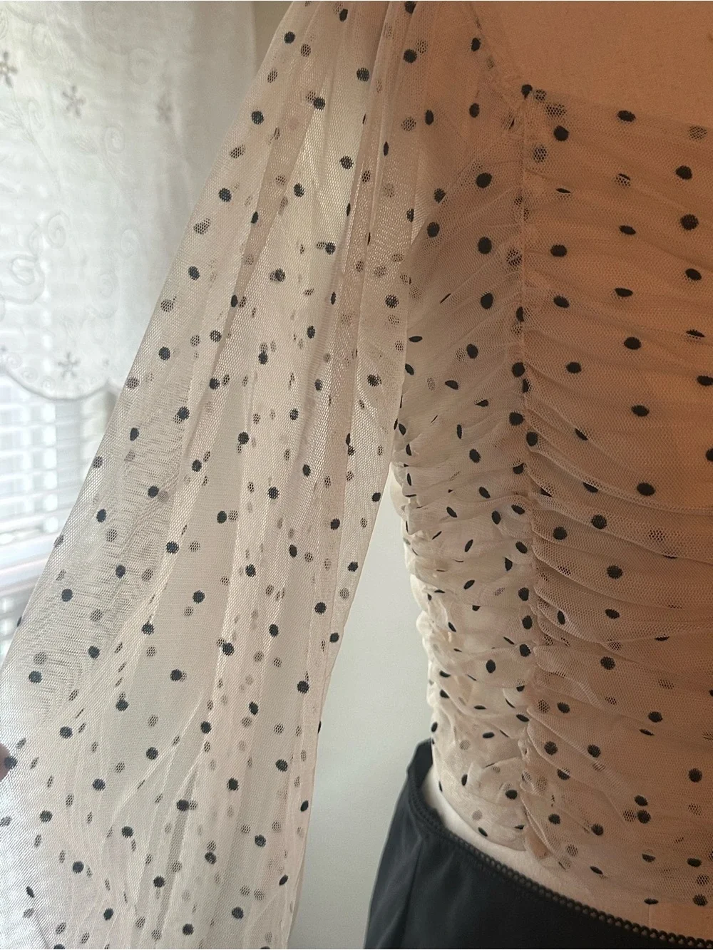 Bershka white mesh